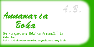 annamaria boka business card